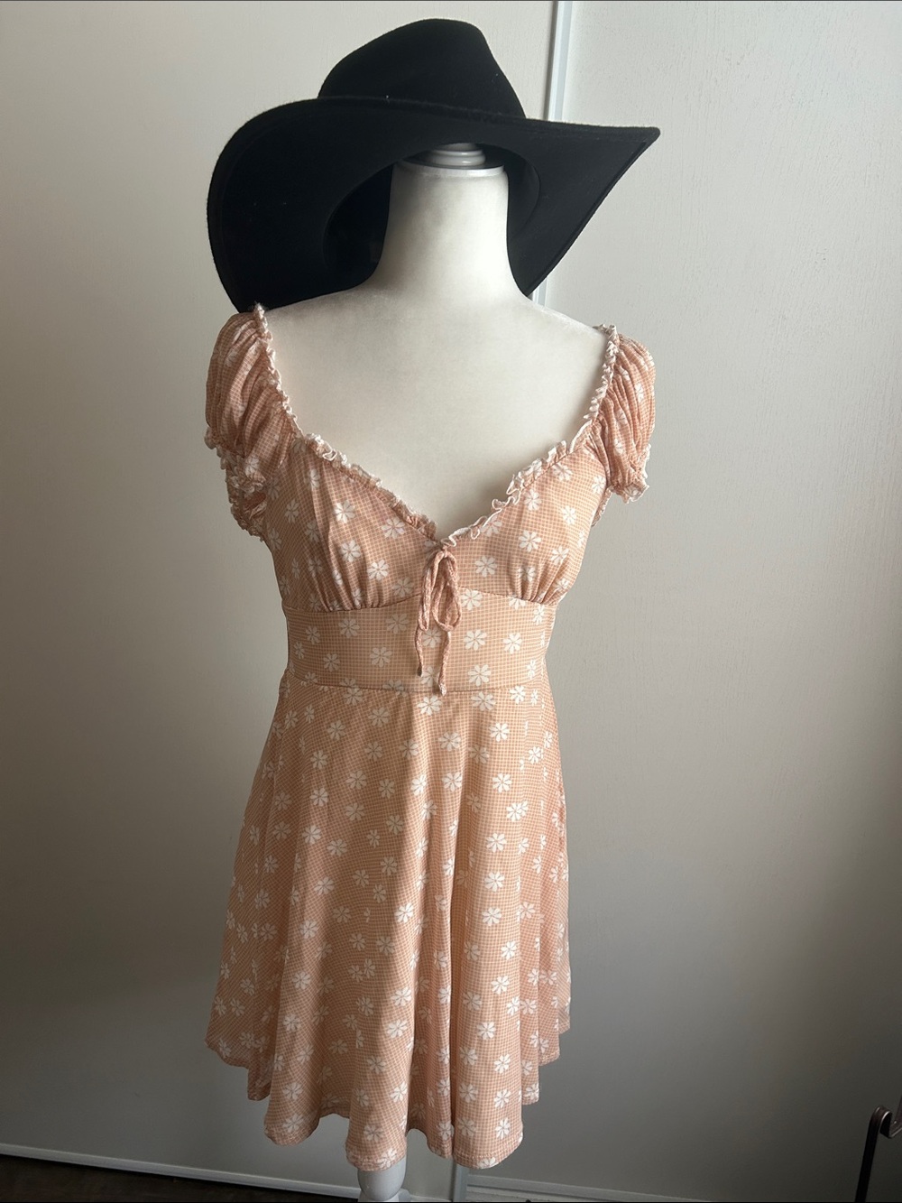 Urban Outfitters Peach Floral Mini Dress